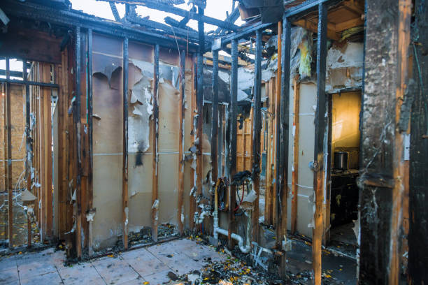 Professional Fire Damage Removal technician working in Mastic Beach, NY